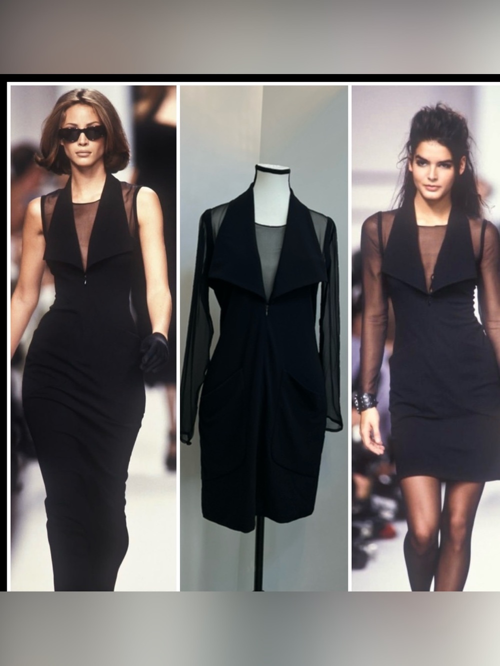 Vintage Karl Lagerfeld Runway S/S 1992 Christy Turlington & Shannon Elizabeth
